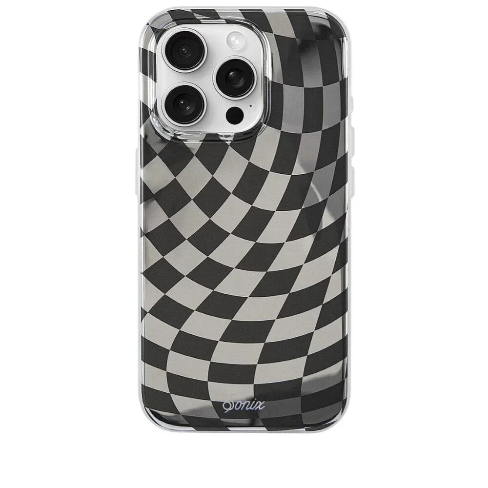 Sonix Magsafe Compatible Iphone 15 Pro Max Case in Checkmate Black & Silver New